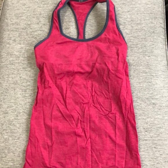 Women's Pink Racerback Tank Top - Picture 1 of 2
